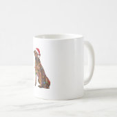 ローデシアンのリッジバッククリスマスライトクリスマスドッグラブ コーヒーマグカップ (正面右)
