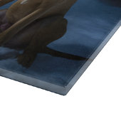 ローデシアンのリッジバックスノイそりのクリスマスデコール カッティングボード (角)