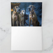 ローデシアンのリッジバックスノイそりのクリスマスデコール カード (内部)