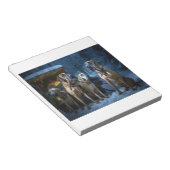 ローデシアンのリッジバックスノイそりのクリスマスデコール ノートパッド (アングル)