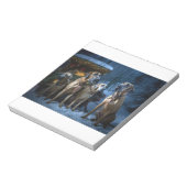 ローデシアンのリッジバックスノイそりのクリスマスデコール ノートパッド (回転)