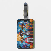 ローデシアンのリッジバックドッグズパンプキンハロウィンおもしろい ラゲッジタグ (裏面縦)