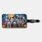 ローデシアンのリッジバックドッグズパンプキンハロウィンおもしろい ラゲッジタグ (裏面横)