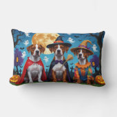 ローデシアンのリッジバックドッグズパンプキンハロウィンおもしろい ランバークッション (正面)