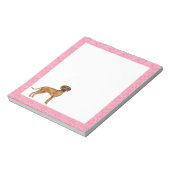 ローデシアンのリッジバックドッグラブハートパターンピンク ノートパッド (回転)