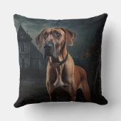 ローデシアンのリッジバックハロウィーン怖 クッション (裏面)