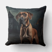 ローデシアンのリッジバックハロウィーン怖 クッション (正面)