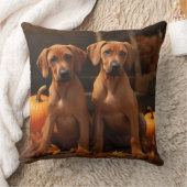 ローデシアンのリッジバックパピーオータムデライトカボチャ クッション (ブランケット)