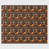 ローデシアンのリッジバックパピーオータムデライトカボチャ ラッピングペーパー (フラット)