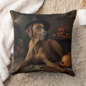 ローデシアンのリッジバックパンプキンハロウィーン怖 クッション (ブランケット)