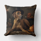 ローデシアンのリッジバックパンプキンハロウィーン怖 クッション (正面)