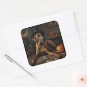 ローデシアンのリッジバックパンプキンハロウィーン怖 スクエアシール (封筒)