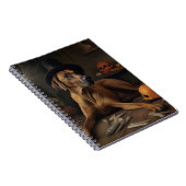 ローデシアンのリッジバックパンプキンハロウィーン怖 ノートブック (右側)