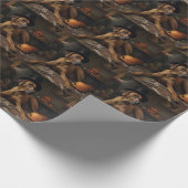 ローデシアンのリッジバックパンプキンハロウィーン怖 ラッピングペーパー (角)