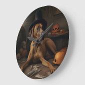 ローデシアンのリッジバックパンプキンハロウィーン怖 ラージ壁時計 (傾斜)