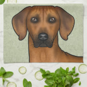 ローデシアンのリッジバックブラウンアフリカライオンの犬の頭 キッチンタオル (折り畳み)