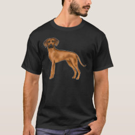 ローデシアンのリッジバックブラウンアフリカンライオンハウンド犬 Tシャツ