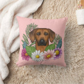 ローデシアンのリッジバックヘッドと夏のワイルドフラワー クッション (ブランケット)