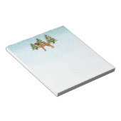 ローデシアンのリッジバックライオン犬の雪の冬の森 ノートパッド (アングル)