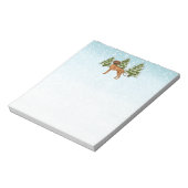 ローデシアンのリッジバックライオン犬の雪の冬の森 ノートパッド (回転)