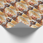 ローデシアンのリッジバック紅葉感謝祭アート ラッピングペーパー (角)