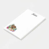 ローデシアンカラフルリッジバックヘッド花と文字 ポストイット (アングル)