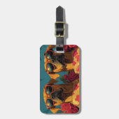 ローデシアンハートバラバレンタインデー ラゲッジタグ (正面縦)