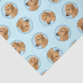 ローデシアン絵を描リゲバックの赤いホイアテン犬の芸術 薄葉紙 (詳細)