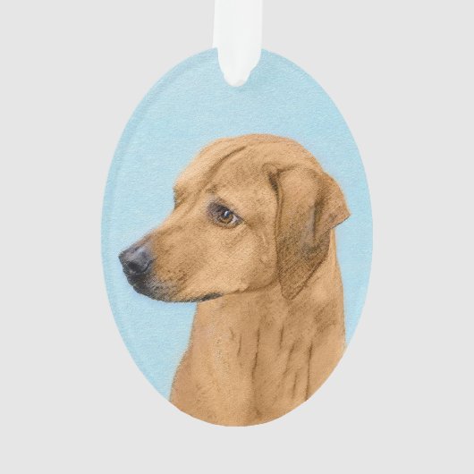 ローデシアン絵画リゲバック – Dog Art オーナメント (裏面)
