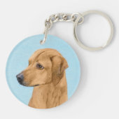 ローデシアン絵画リゲバック – Dog Art キーホルダー (裏面)