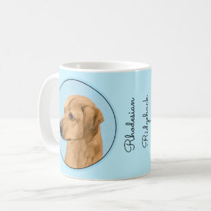 ローデシアン絵画リゲバック – Dog Art コーヒーマグカップ