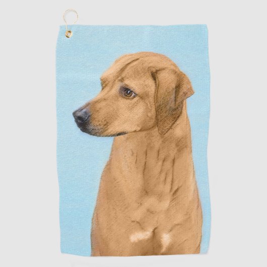 ローデシアン絵画リゲバック – Dog Art ゴルフタオル (正面)