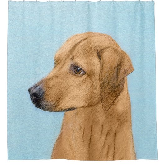 ローデシアン絵画リゲバック – Dog Art シャワーカーテン (正面)
