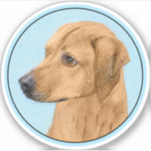 ローデシアン絵画リゲバック – Dog Art シール (正面)
