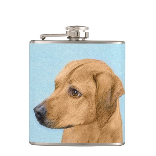ローデシアン絵画リゲバック – Dog Art フラスク (正面)