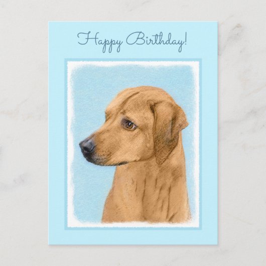 ローデシアン絵画リゲバック – Dog Art ポストカード (正面)