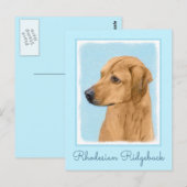 ローデシアン絵画リゲバック – Dog Art ポストカード (正面/裏面)