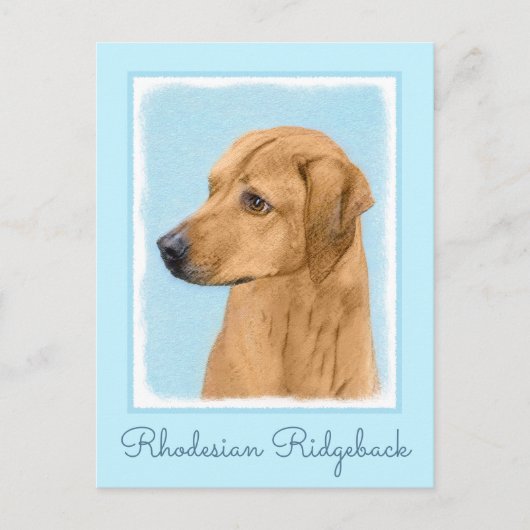 ローデシアン絵画リゲバック – Dog Art ポストカード (正面)