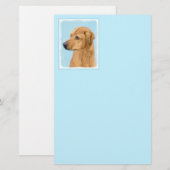 ローデシアン絵画リゲバック – Dog Art 便箋 (正面/裏面)