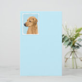 ローデシアン絵画リゲバック – Dog Art 便箋 (スタンド正面)