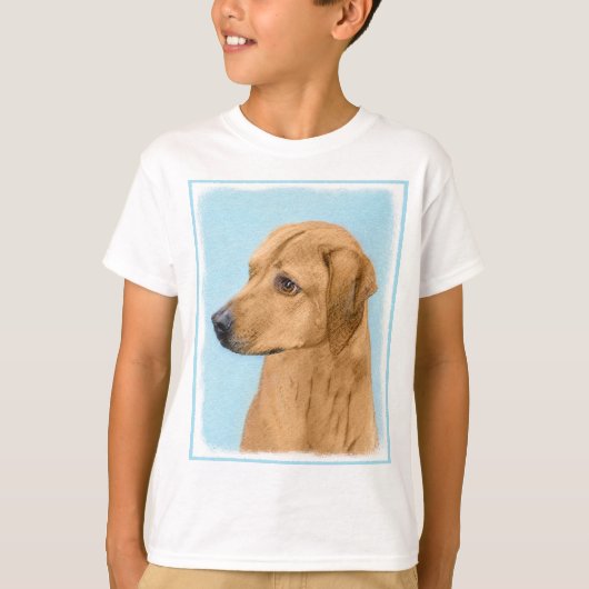 ローデシアン絵画リゲバック – Dog Art Tシャツ (正面)