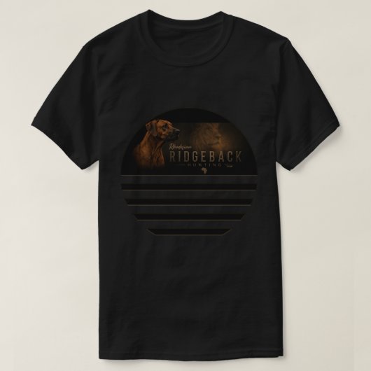 ローデシアン・リッジバックとライオン Tシャツ (デザイン正面)