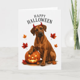 ローデシアン・リッジバックのハロウィン悪魔犬 カード