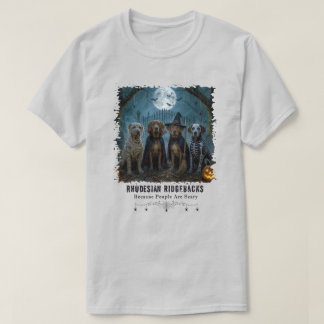 ローデシアン・リッジバックのハロウィンTシャツ - かわいい犬のコスチュームTシャツ Tシャツ