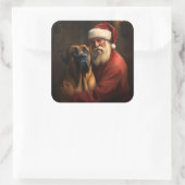 ローデシアン・リッジバックサンタクロースフェスティバルクリスマス スクエアシール (バッグ)