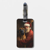ローデシアン・リッジバックサンタクロースフェスティバルクリスマス ラゲッジタグ (裏面縦)