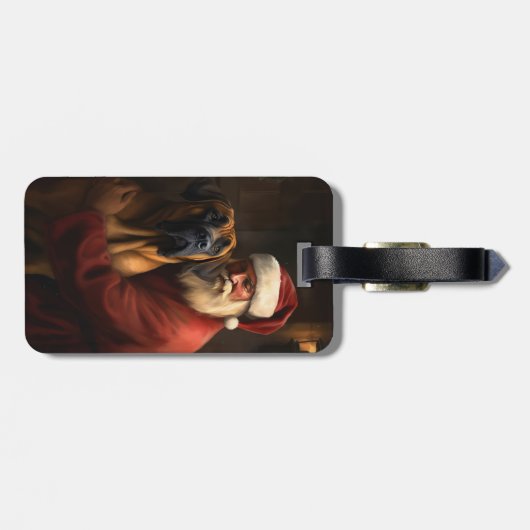 ローデシアン・リッジバックサンタクロースフェスティバルクリスマス ラゲッジタグ (裏面横)