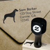 ローデシアン・リッジバックシルエット差出人住所 ラバースタンプ