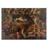 ローデシアン・リッジバックドッグクリスマスフェスティバル カッティングボード (正面)