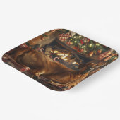 ローデシアン・リッジバックドッグクリスマスフェスティバル ペーパープレート (傾斜あり)